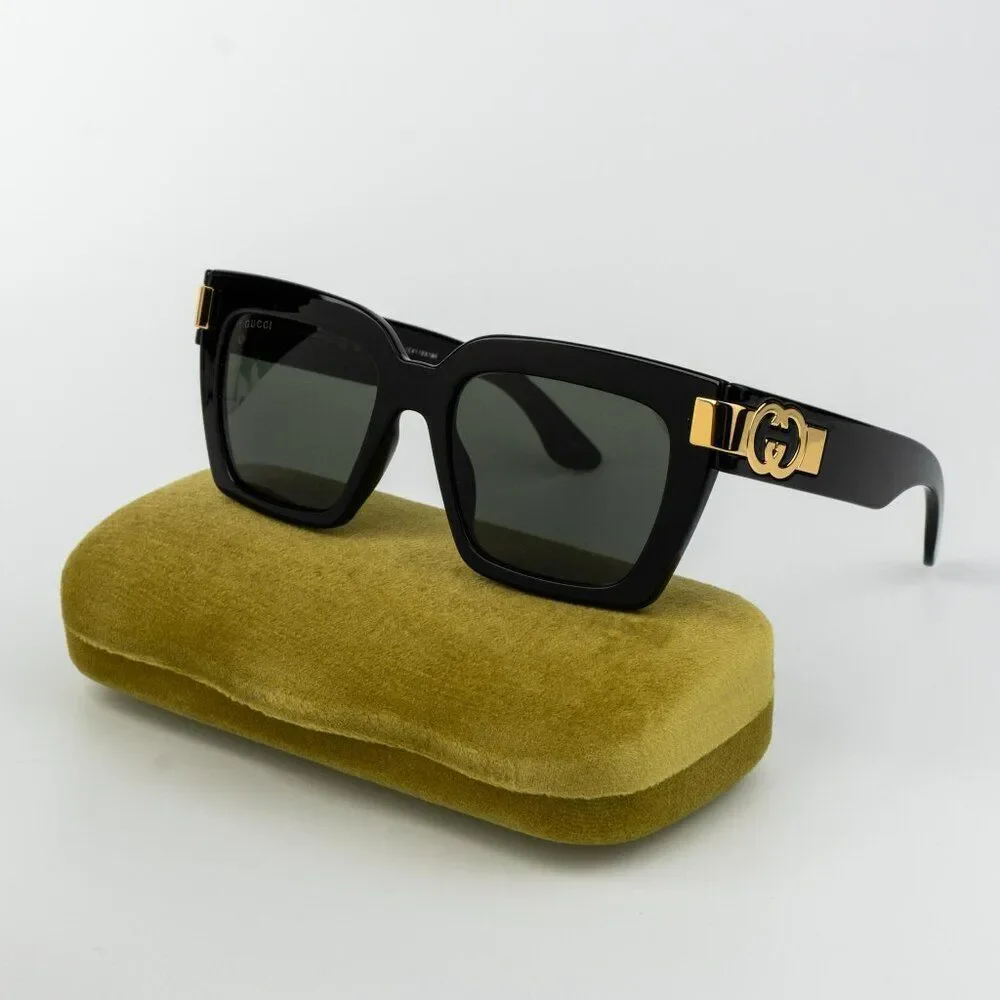 Gucci Men Sunglasses Black Grey Square GG1689S 001 NEW AUTHENTIC
